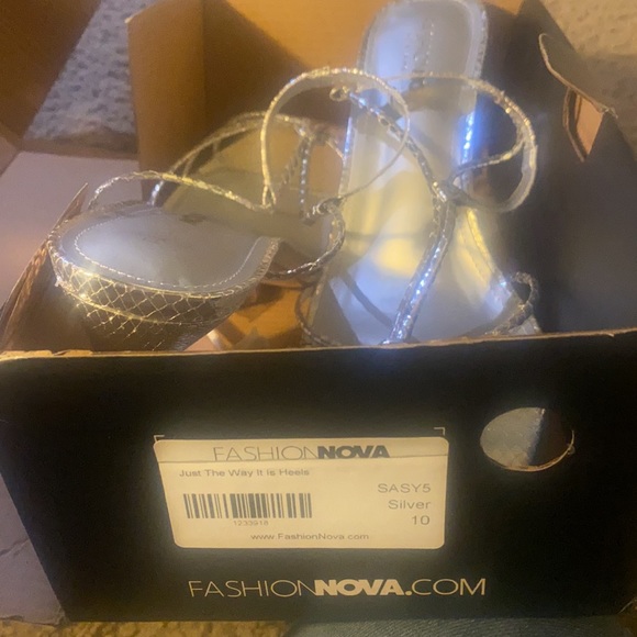 Shimmering Silver Heels - Picture 3 of 4